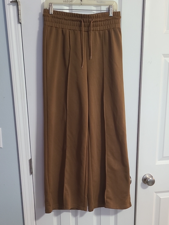 no brand Pants - Wide Leg Drawstring Pants in Camel Brown